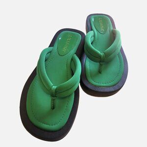 Liliana Green and Black Sandals - Size 8